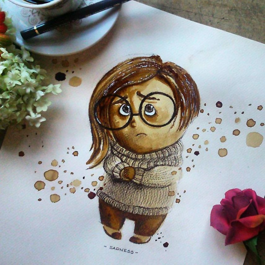 Nuria Salcedo é uma artista que usar um material um pouco diferente para pintar retratos: café! Sim, a artista usa a bebida, junto com lápis marrom e papel próprio para aquarelas e faz desenhos incríveis