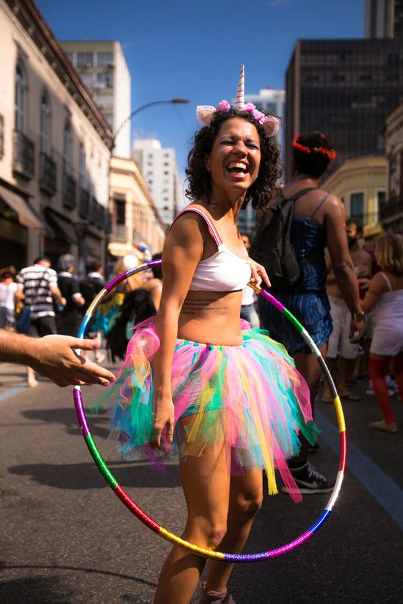 Que tal esse unicórnio? É só fazer a saia de tutu e usar um top! <a href=