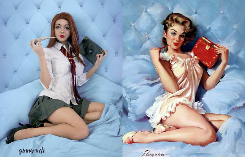 Ginny Di se inspira em Harry Potter para criar ensaio com temática pin-up