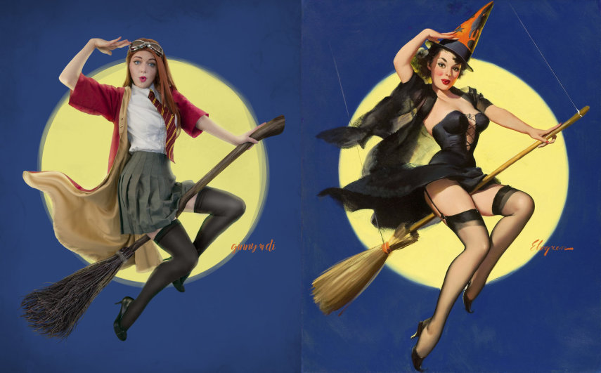 Ginny Di se inspira em Harry Potter para criar ensaio com temática pin-up