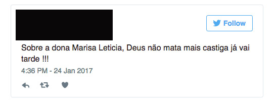 Reações das redes à morte da ex-primeira dama