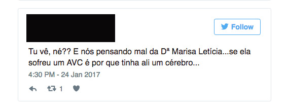 Reações das redes à morte da ex-primeira dama