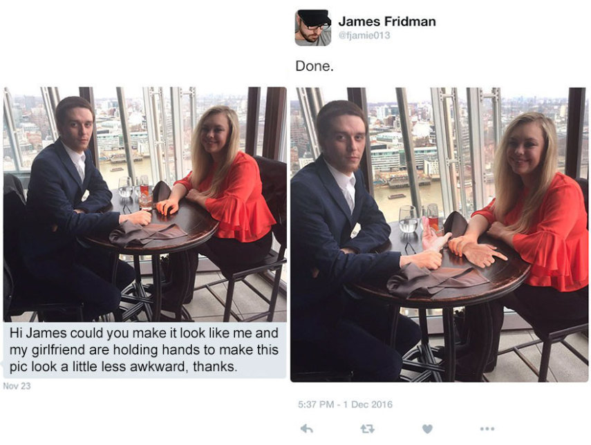 Mago do Photoshop responde de manipulação de foto pelo Twitter