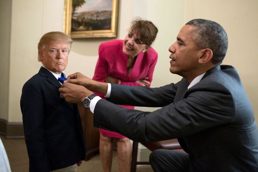 Montagens com miniaturas de Donald Trump viram febre
