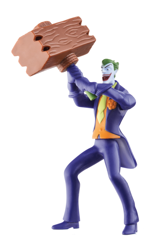 Ao sacudir o boneco, o martelo se mexerá de cima para baixo.