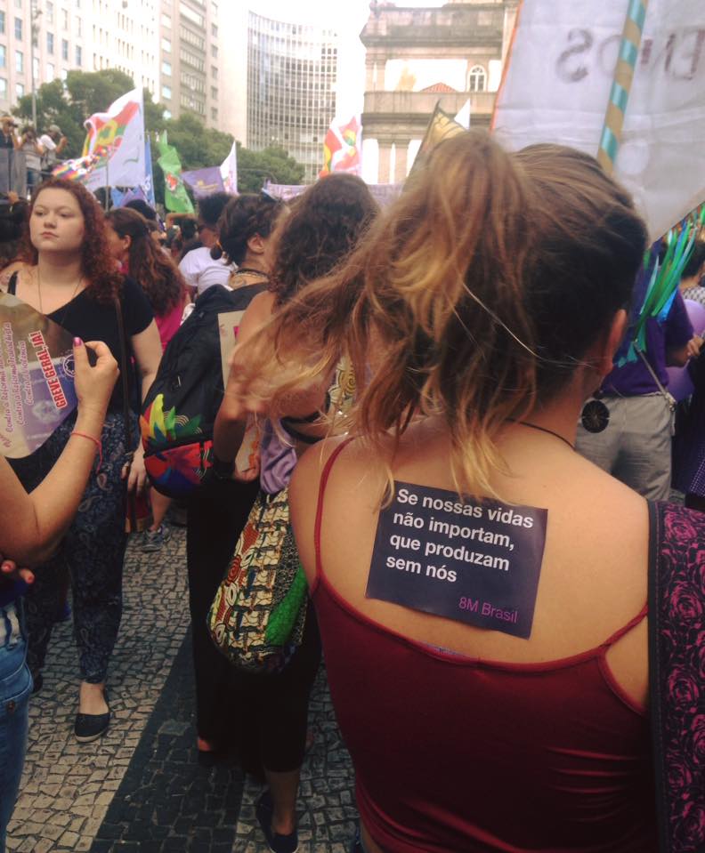 Ato em apoio à Greve das Mulheres no Rio de Janeiro