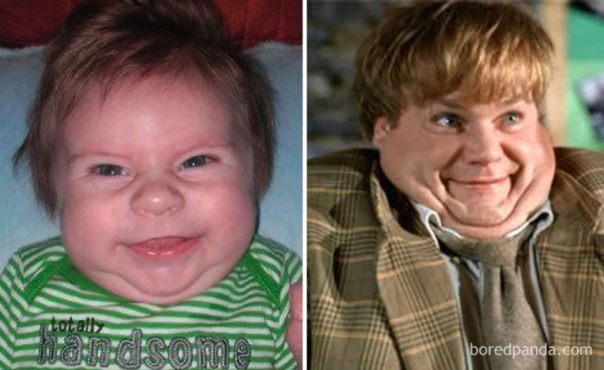 Esses bebês são muito parecido com famosos!