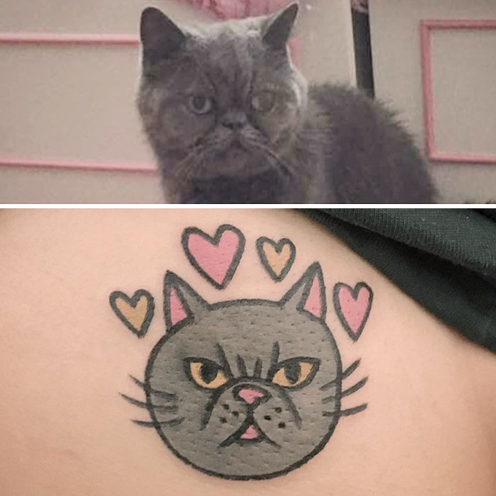 O artista sul-coreano Jiran é conhecido por transformar os animais de estimação das pessoas em tatuagens divertidas