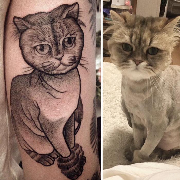 O artista sul-coreano Jiran é conhecido por transformar os animais de estimação das pessoas em tatuagens divertidas