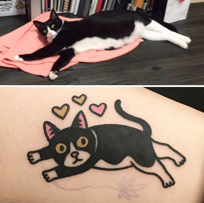 O artista sul-coreano Jiran é conhecido por transformar os animais de estimação das pessoas em tatuagens divertidas