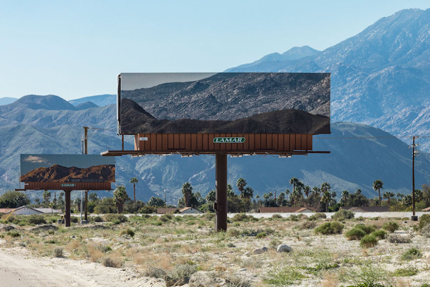 A artista Jennifer Bolande tem o projeto ambicioso de substituir os outdoors da área do Coachella Valley, nos Estados Unidos, com fotos das paisagens que eles estão bloqueando