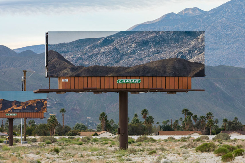 A artista Jennifer Bolande tem o projeto ambicioso de substituir os outdoors da área do Coachella Valley, nos Estados Unidos, com fotos das paisagens que eles estão bloqueando