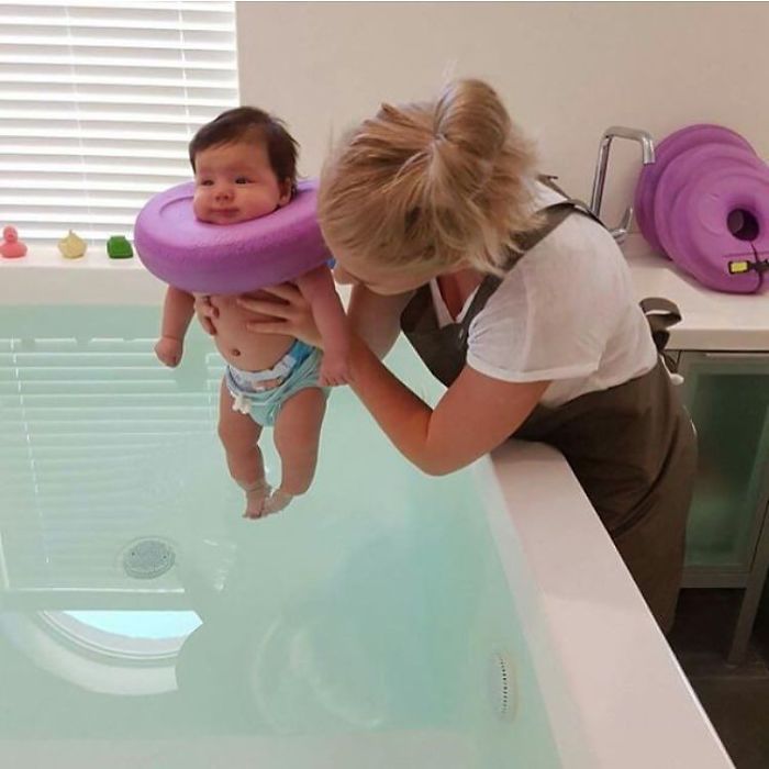Baby Spa Perth, na Austrália, oferece hidroterapia e massagem exclusivamente para clientes menores de 6 meses de vida