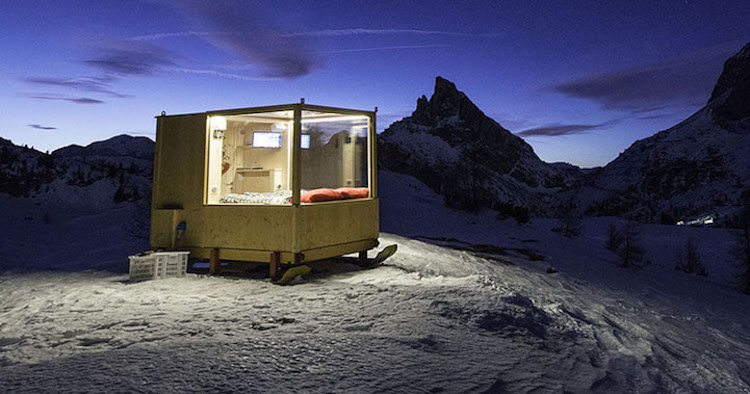 Devidamente nomeado para destacar sua visão das estrelas, esta cabine cúbica oferece vistas desobstruídas do céu acima.