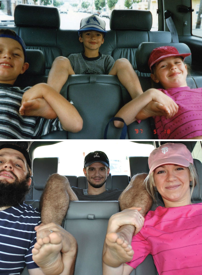 Essas pessoas recriaram fotos da infância de um jeito incrível! Quer participar também? Mande a sua foto para a gente!