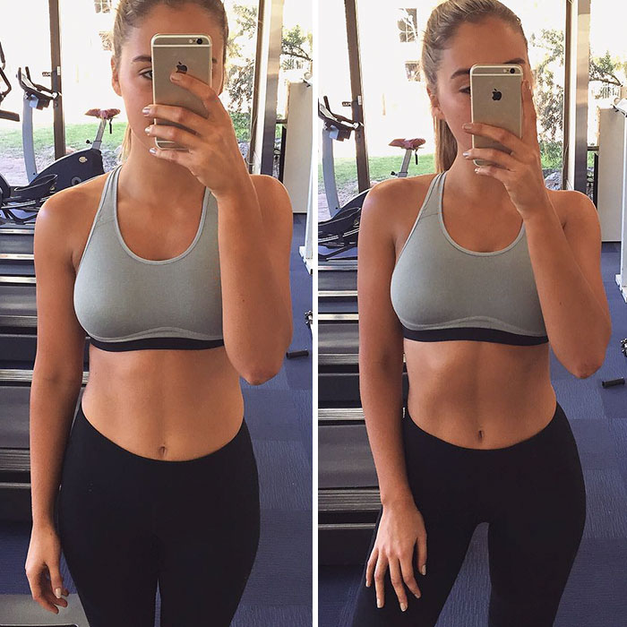 Sabe aquela barriguinha chapada? Blogueiras fitness do Instagram provam que tudo não passa de uma boa postura e um pouco de luz, na medida certa. Um viva às dobrinhas!