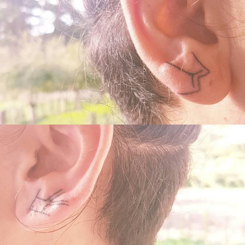 Flores, formas geométricas, corações... Vejas ideias discretas para tatuar as orelhas