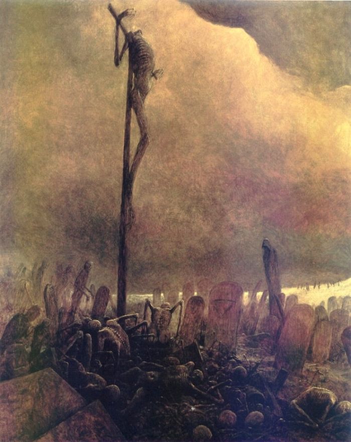 Artista polonês Zdzisław Beksiński, falecido em 2003, criava obras capazes de nos deixar com calafrios