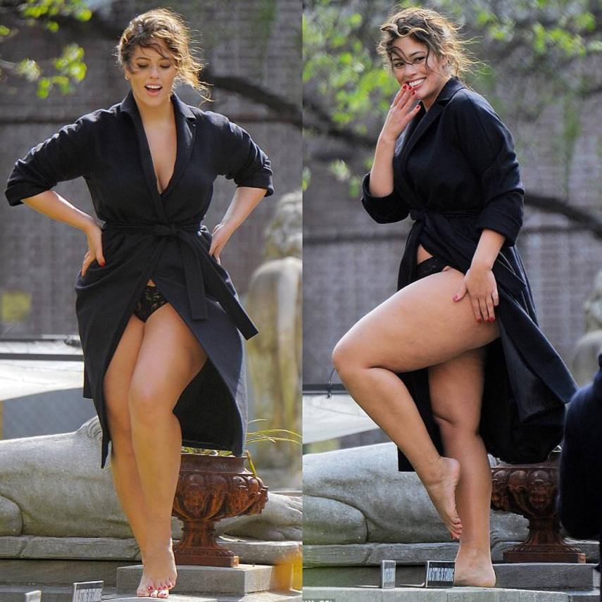 A modelo Ashley Graham também não tem o que esconder. 
