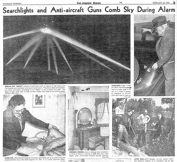 A Batalha de Los Angeles é o nome dado a um suposto ataque de Ovnis combatido por artilharia antiaérea ocorrido na noite de 24 para 25 de fevereiro de 1942 em Los Angeles, Califórnia. Forças militares dos Estados Unidos supostamente teriam aberto fogo contra um objeto voador não identificado.