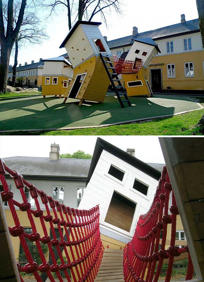 Playgrounds criativos de dinamarqueses são convite à imaginação das crianças
