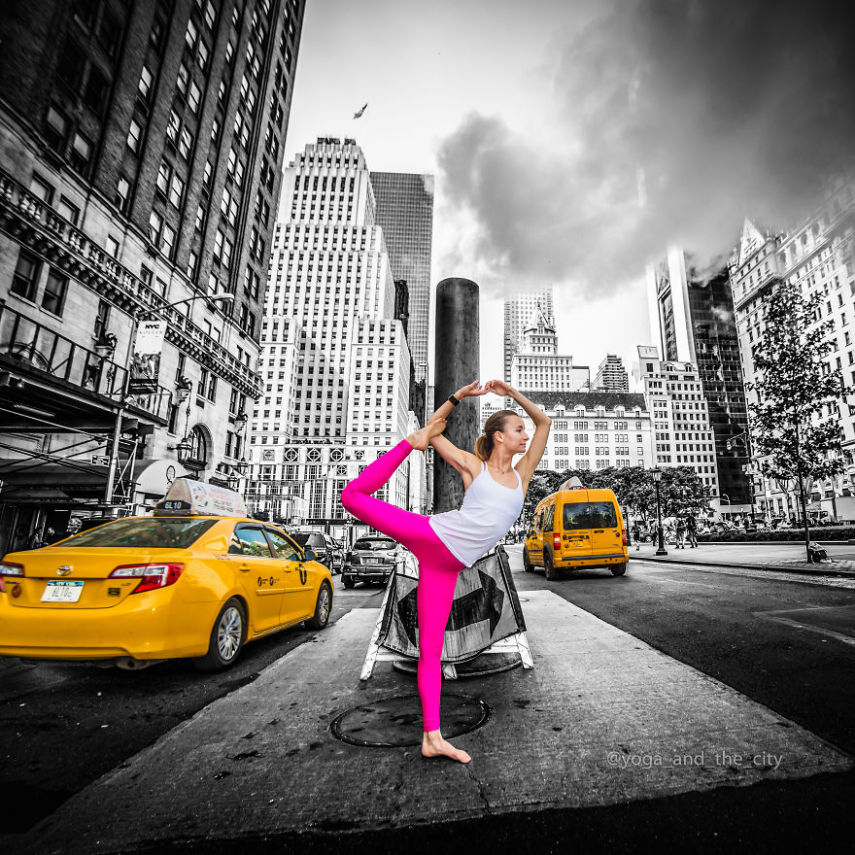 O fotógrafo Alexey Wind está fazendo sucesso no Instagram por conta de seu mais novo projeto, o Yoga and the City, em que fotografa pessoas fazendo yoga na rua, em diversas cidades do mundo