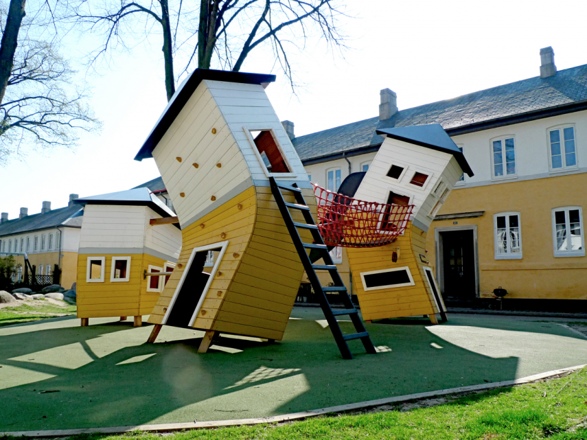 Playgrounds criativos de dinamarqueses são convite à imaginação das crianças