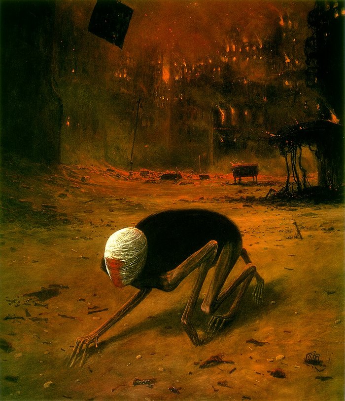 Artista polonês Zdzisław Beksiński, falecido em 2003, criava obras capazes de nos deixar com calafrios