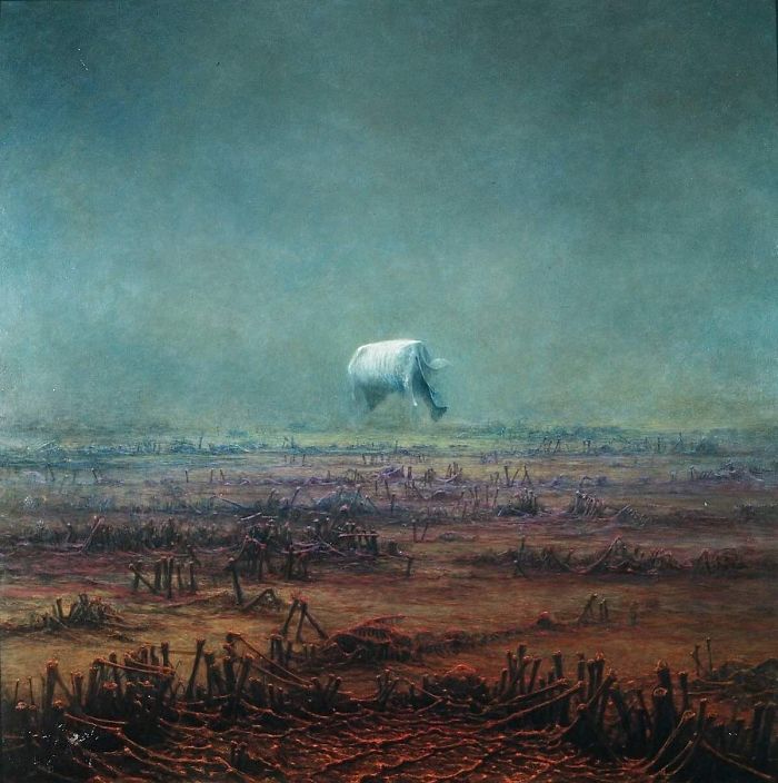 Artista polonês Zdzisław Beksiński, falecido em 2003, criava obras capazes de nos deixar com calafrios