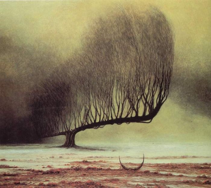 Artista polonês Zdzisław Beksiński, falecido em 2003, criava obras capazes de nos deixar com calafrios