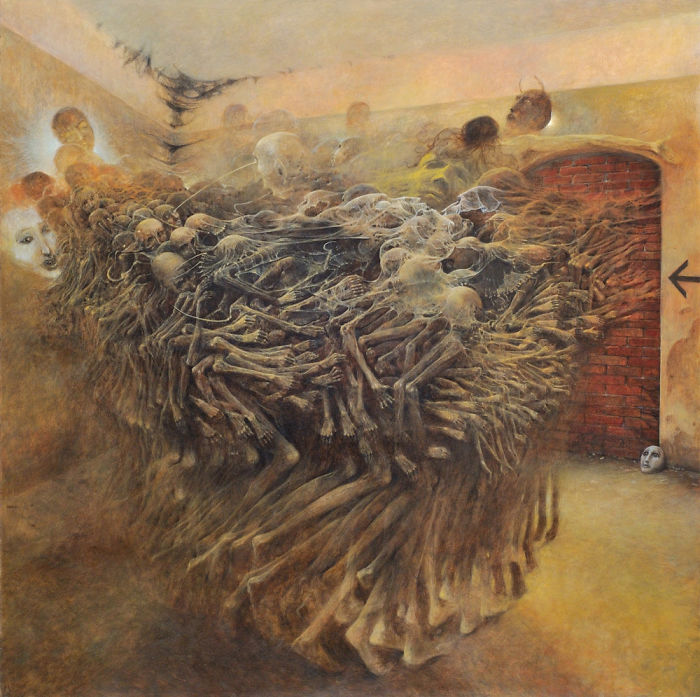 Artista polonês Zdzisław Beksiński, falecido em 2003, criava obras capazes de nos deixar com calafrios