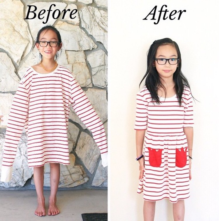 Sara Tyau transforma peças velhas em modelitos incríveis para a família. Olha que demais!
