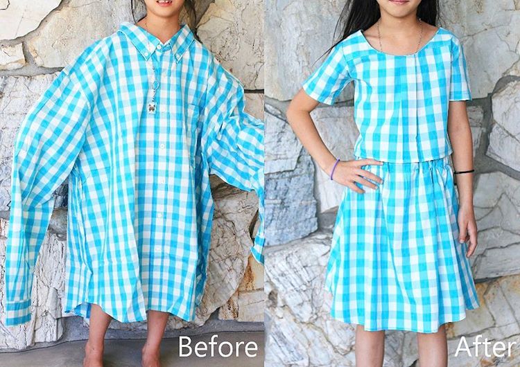 Sara Tyau transforma peças velhas em modelitos incríveis para a família. Olha que demais!
