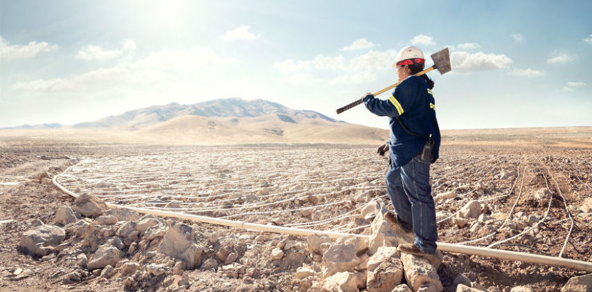 Carol Warn, operadora em uma mineradora em Valmy, Nevada