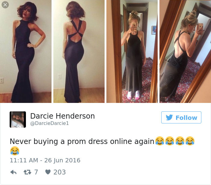 Essas mulheres decidiram comprar o vestido de formatura online. O problema é que eles não vieram do jeito que elas esperavam...