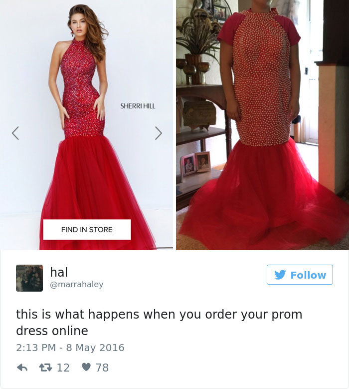 Essas mulheres decidiram comprar o vestido de formatura online. O problema é que eles não vieram do jeito que elas esperavam...