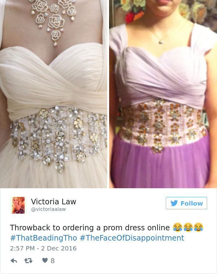 Essas mulheres decidiram comprar o vestido de formatura online. O problema é que eles não vieram do jeito que elas esperavam...