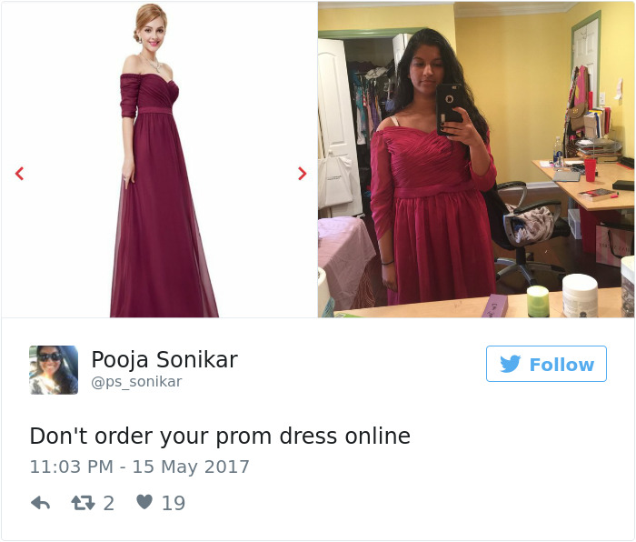 Essas mulheres decidiram comprar o vestido de formatura online. O problema é que eles não vieram do jeito que elas esperavam...