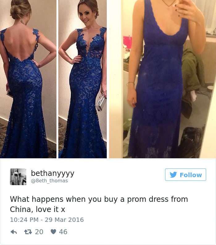 Essas mulheres decidiram comprar o vestido de formatura online. O problema é que eles não vieram do jeito que elas esperavam...