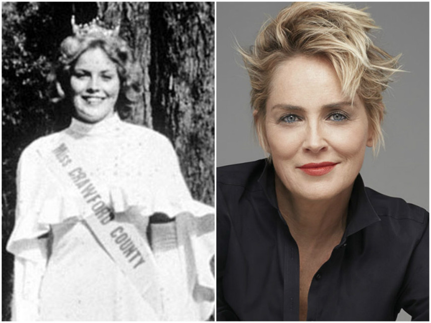 Sharon Stone foi coroada Miss Crawford County da Pensilvânia