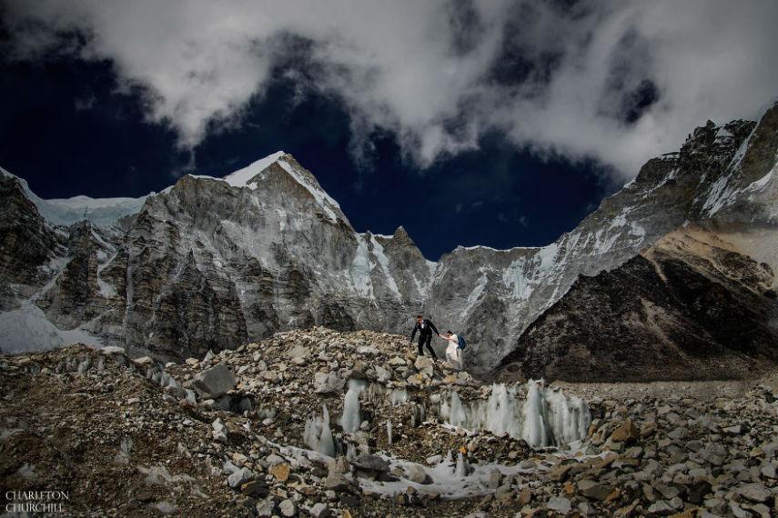 Eles se preparam e treinaram por quase um ano antes de escalar até o acampamento base do Everest