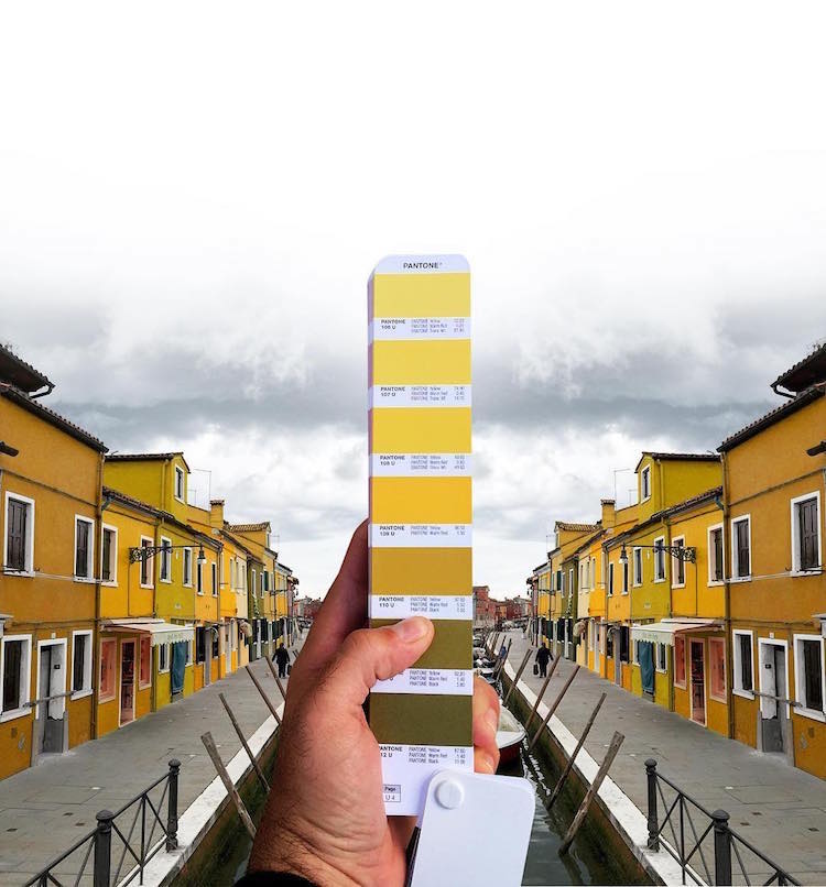 Designer combina perfeitamente cores da cartela Pantone com paisagens de vida real