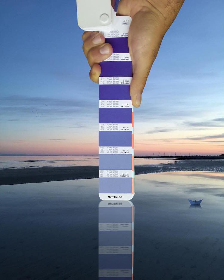 Designer combina perfeitamente cores da cartela Pantone com paisagens de vida real