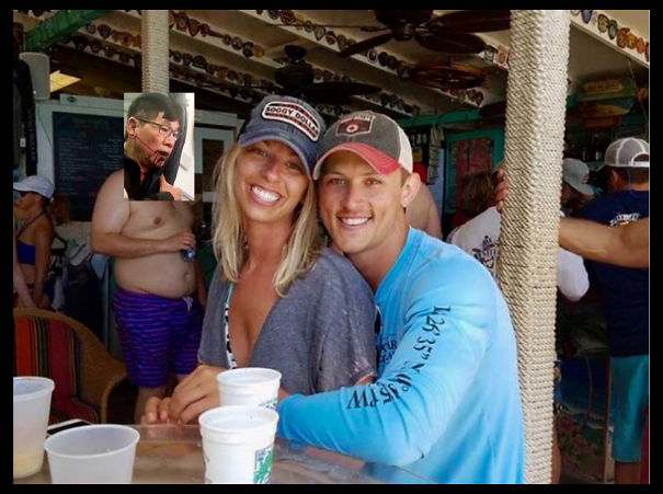 Casal pede Photoshop de homem sem camisa e vira meme