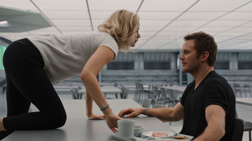 Jennifer Lawrence e Chris Pratt em 'Passageiros'