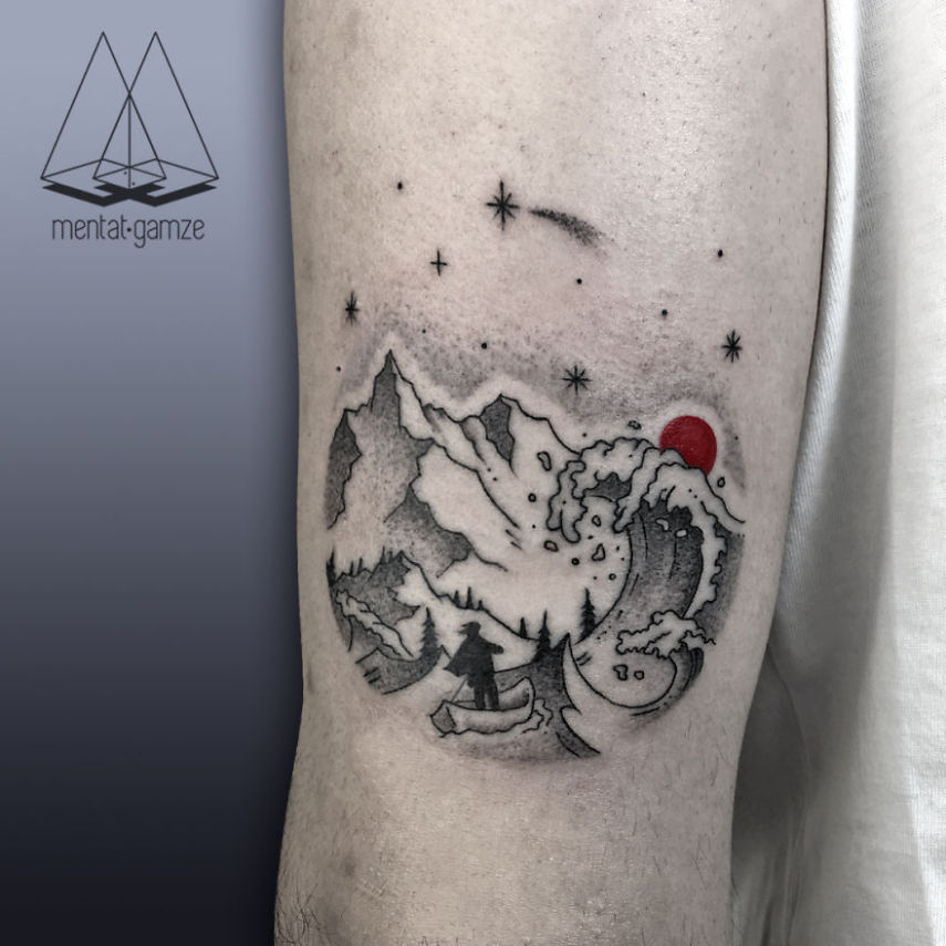 Artista cria tattoos incríveis com marca registrada: o círculo vermelho