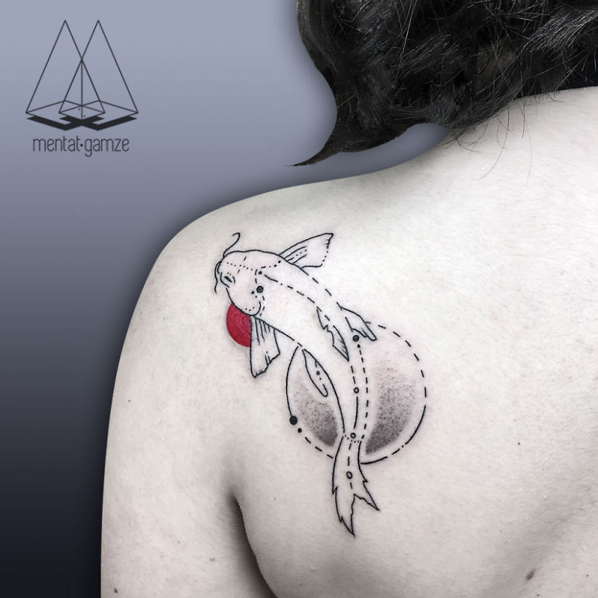 Artista cria tattoos incríveis com marca registrada: o círculo vermelho