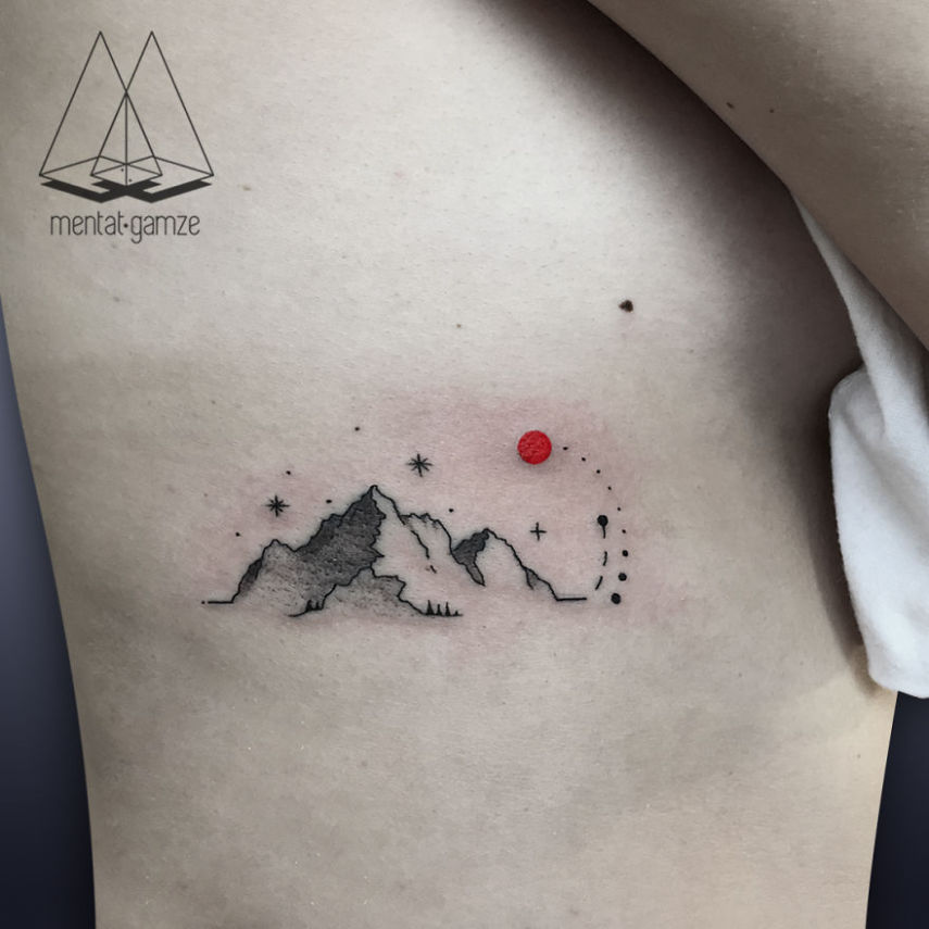 Artista cria tattoos incríveis com marca registrada: o círculo vermelho