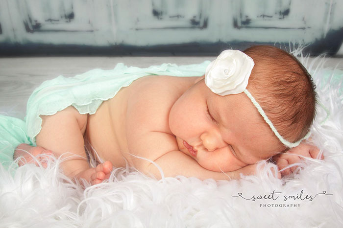 Carleigh, essa fofura de nenê, nasceu com quase 6 kg