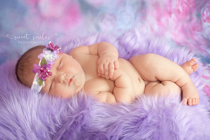 Carleigh, essa fofura de nenê, nasceu com quase 6 kg